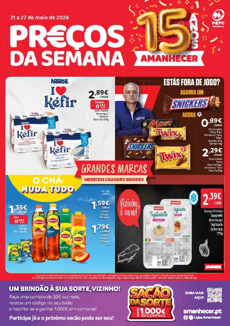 Folheto Amanhecer – Antevisão Promoções 21 a 27 de maio