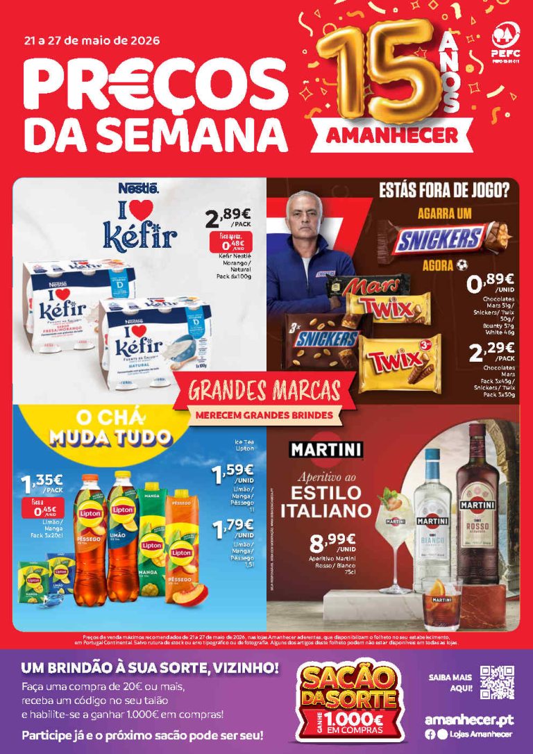 Folheto Amanhecer – Antevisão Promoções 21 a 27 de maio
