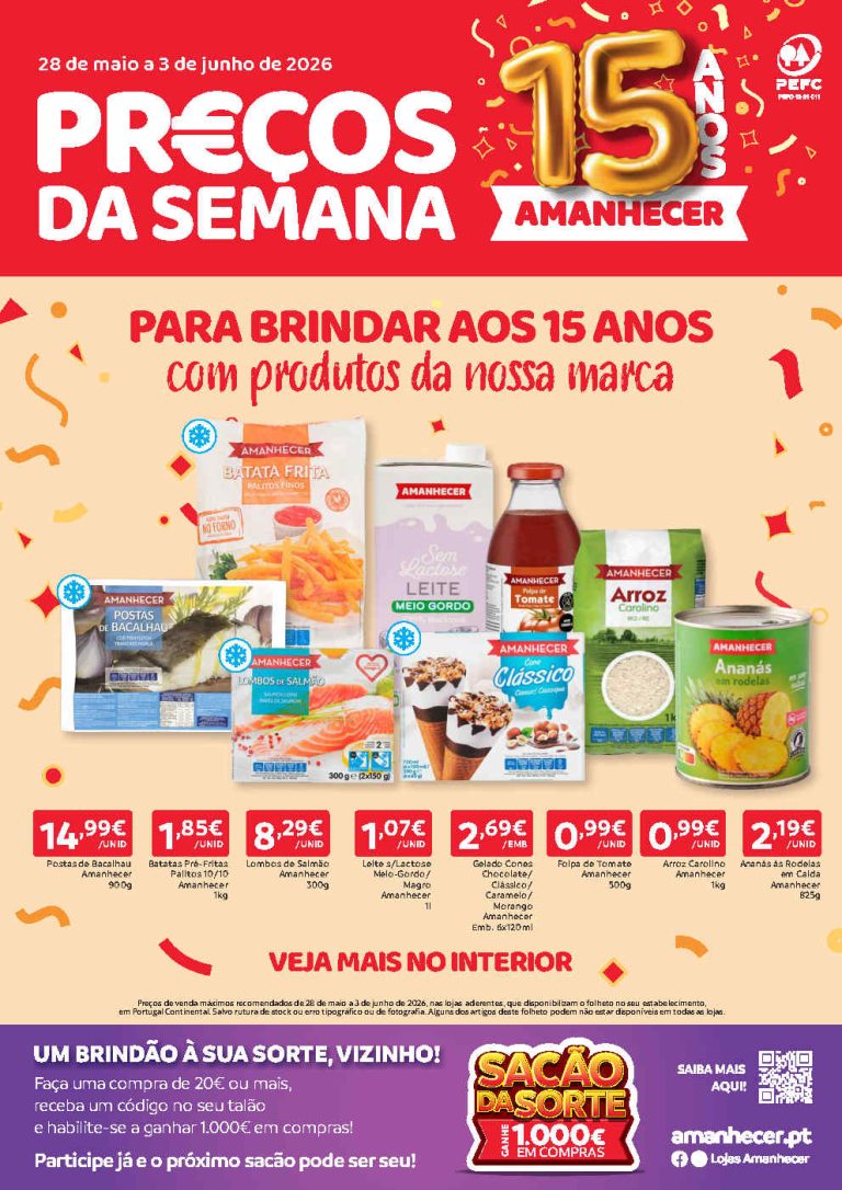 Folheto Amanhecer – Antevisão Promoções 28 maio a 3 junho