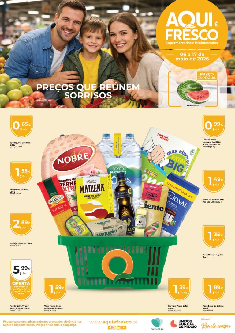 Folheto Aqui é Fresco – Antevisão Promoções 6 a 13 de maio