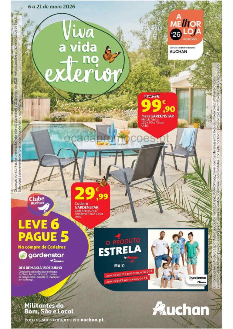 Folheto Auchan – Antevisão Promoções 6 a 21 de maio