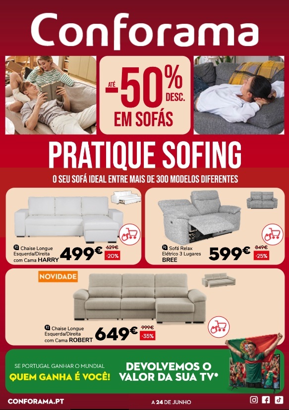 Folheto Conforama – Antevisão Promoções 29 maio a 24 junho