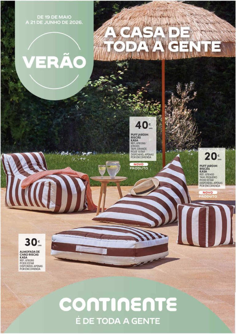 Folheto Continente Verão – Antevisão bazar Promoções 19 maio a 21 junho