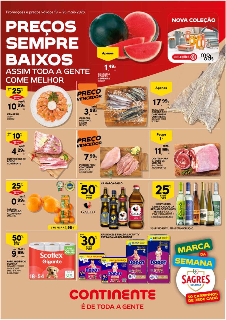 Folheto Continente Bom Dia – Antevisão Promoções 19 a 25 de maio