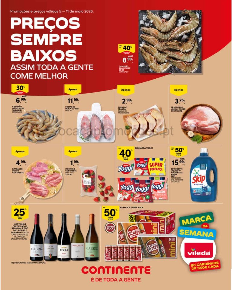 Folheto Continente Madeira – Antevisão Promoções 5 a 11 de maio