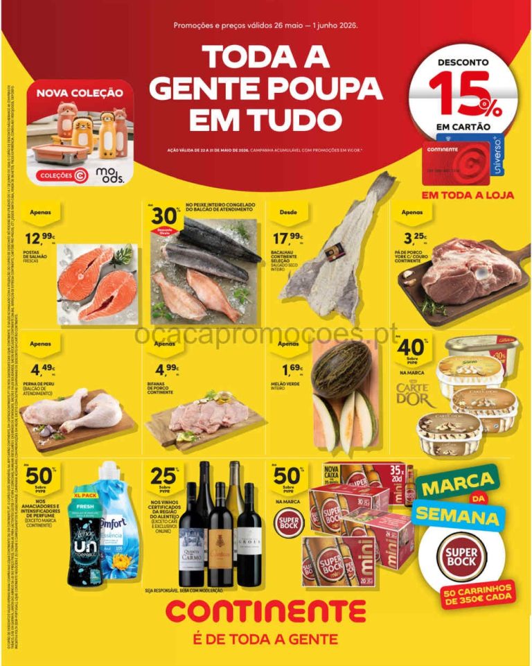 Folheto Continente Madeira – Antevisão Promoções 26 maio a 1 junho