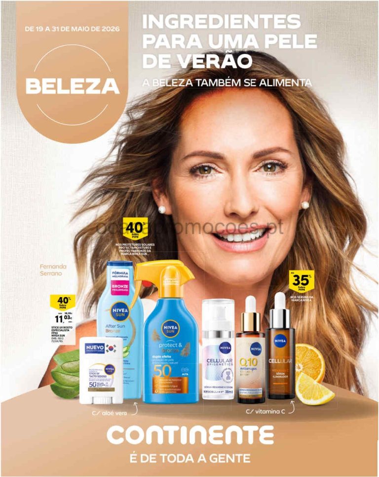 Folheto Continente Beleza – Antevisão Promoções (Madeira) 19 a 31 de maio