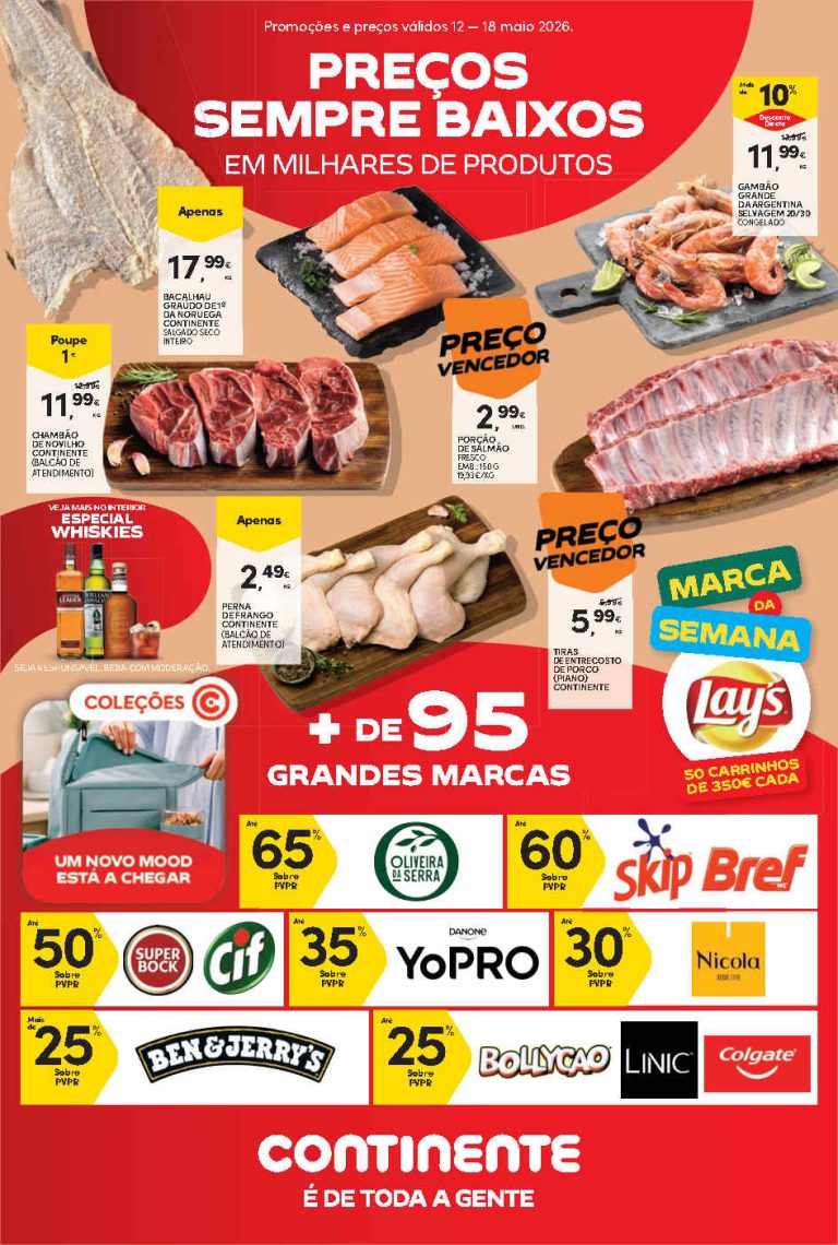 Folheto Continente – Antevisão Promoções 12 a 18 de maio