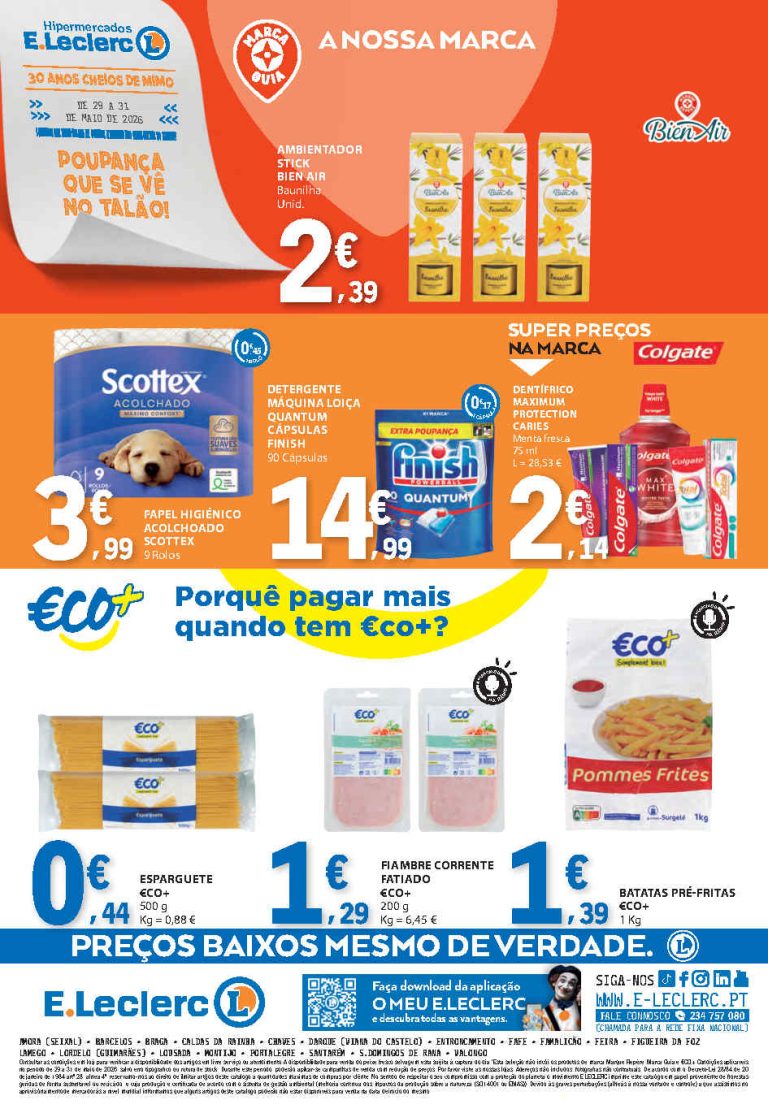 Folheto E Leclerc Fim de Semana – Antevisão Promoções 29 a 31 de maio