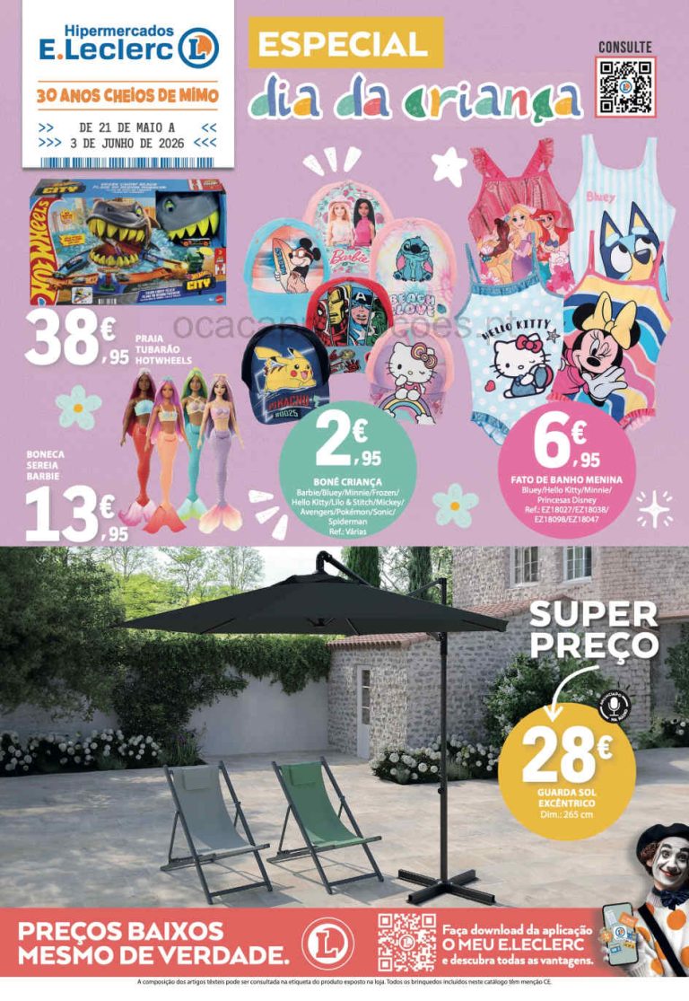 Folheto E Leclerc bazar – Antevisão Promoções 21 maio a 3 junho