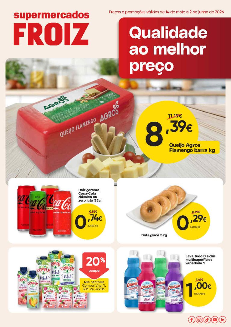 Folheto Supermercados Froiz – Antevisão Promoções 14 maio a 2 junho