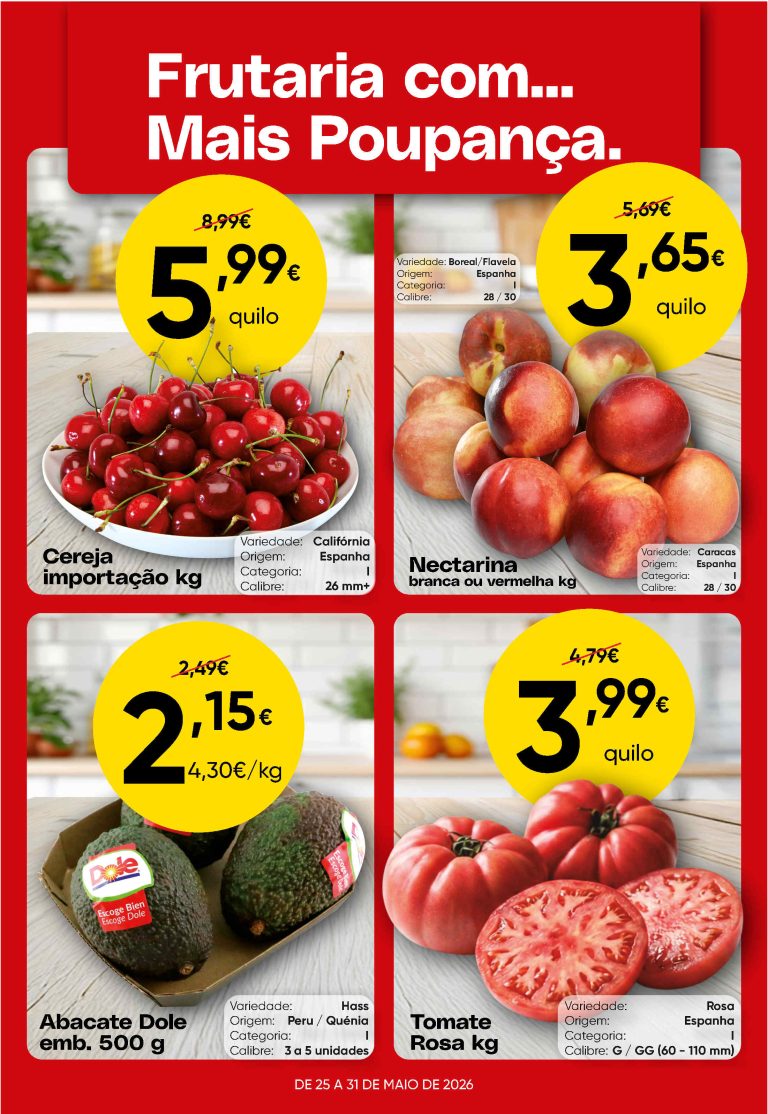 Folheto Supermercados Froiz – Antevisão Promoções 25 a 31 de maio
