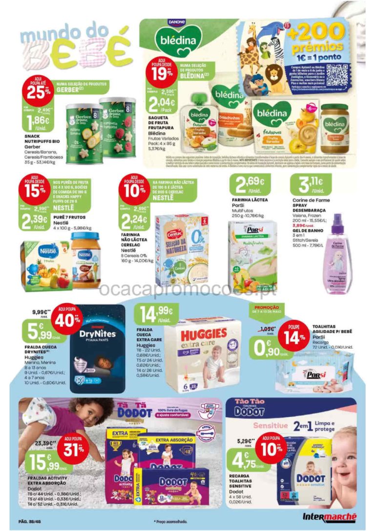 Folheto Intermarché Feira do Bebé: Antevisão Promoções 7 a 13 de maio
