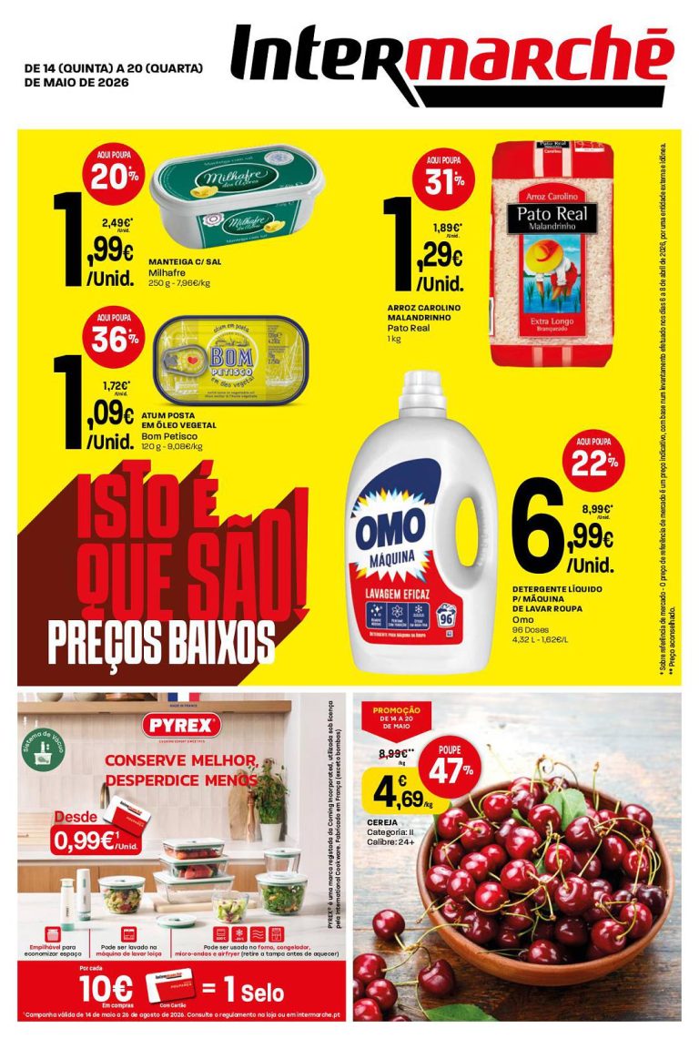Folheto Intermarché lojas Contact – Antevisão Promoções 14 a 20 de maio
