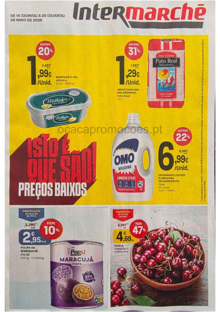 Folheto Intermarché Super – Antevisão Promoções 14 a 20 de maio