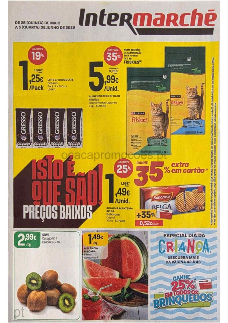 Folheto Intermarché – Antevisão Promoções 28 maio a 3 junho