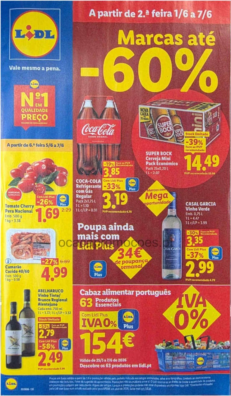 Folheto Lidl – Antevisão Promoções 1 a 7 de junho