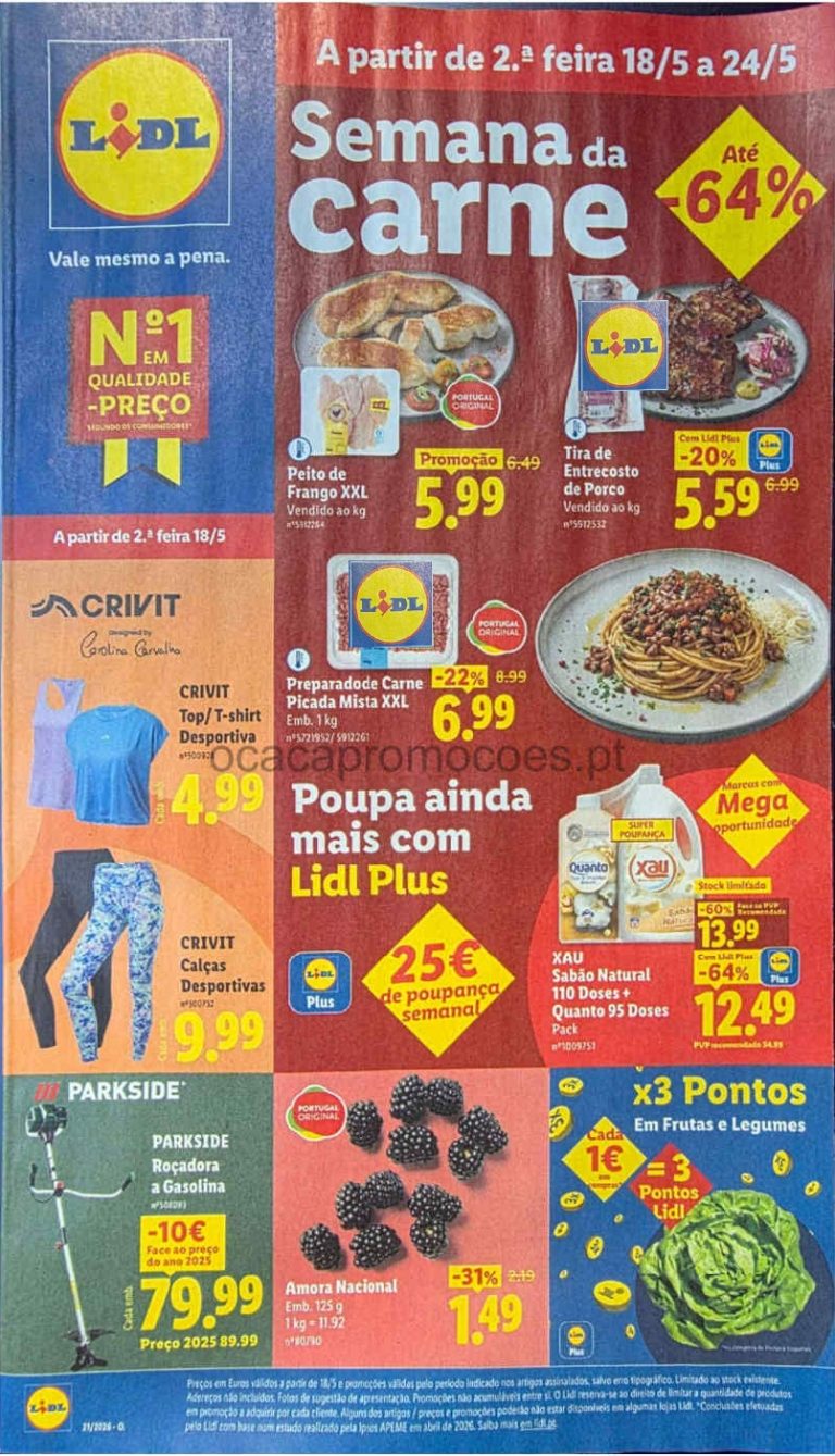 Folheto Lidl – Antevisão Promoções 18 a 28 de maio