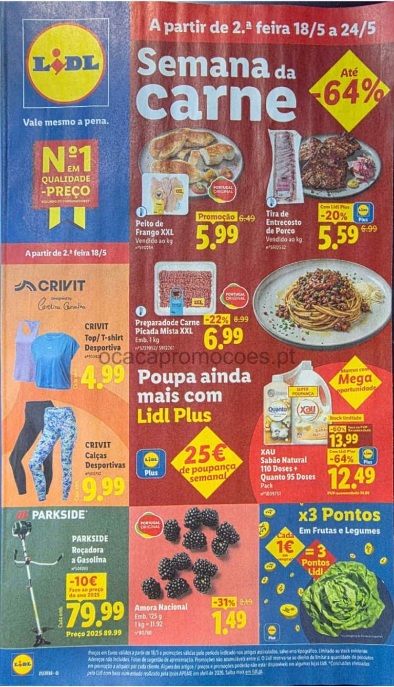 Folheto Lidl – Antevisão Promoções 18 a 28 de maio