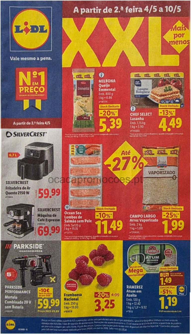 Folheto Lidl: Antevisão Promoções a partir 4 de maio