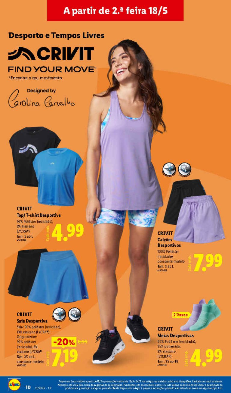 Folheto Lidl Desporto – Antevisão bazar Promoções 18 a 24 de maio