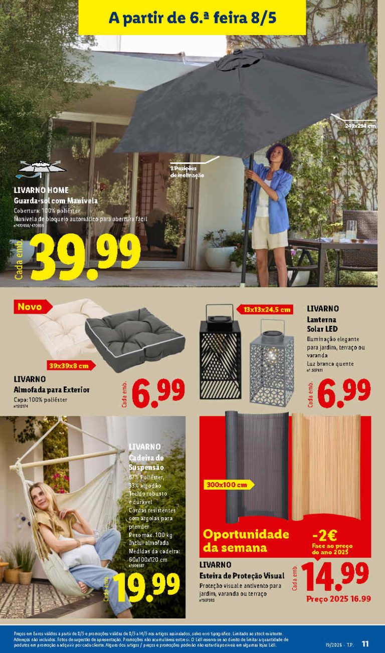 Folheto Lidl Bazar: Antevisão Promoções 8 a 14 de maio