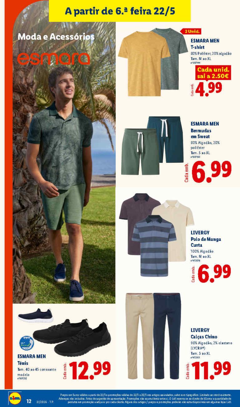 Folheto Lidl Moda – Antevisão bazar Promoções 22 a 28 de maio
