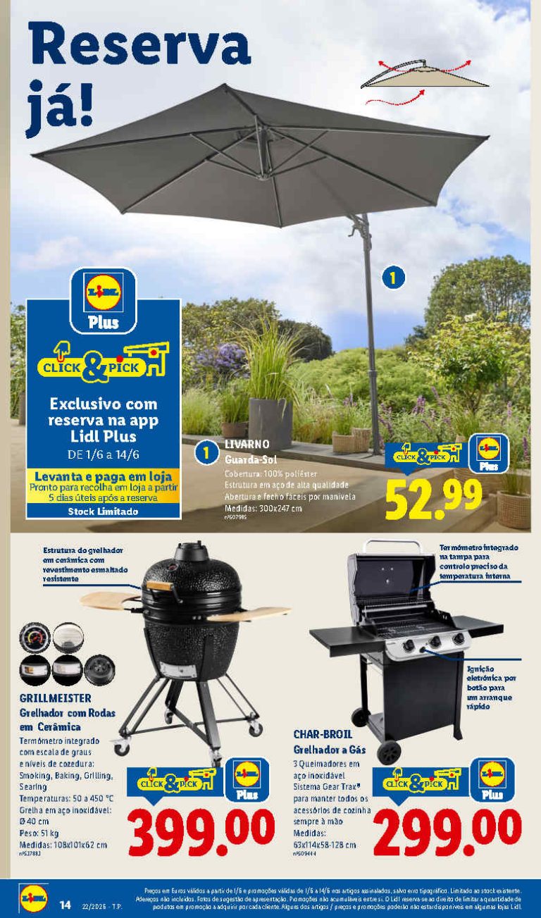 Folheto Lidl Ar Livre – Antevisão bazar Promoções 1 a 14 de junho