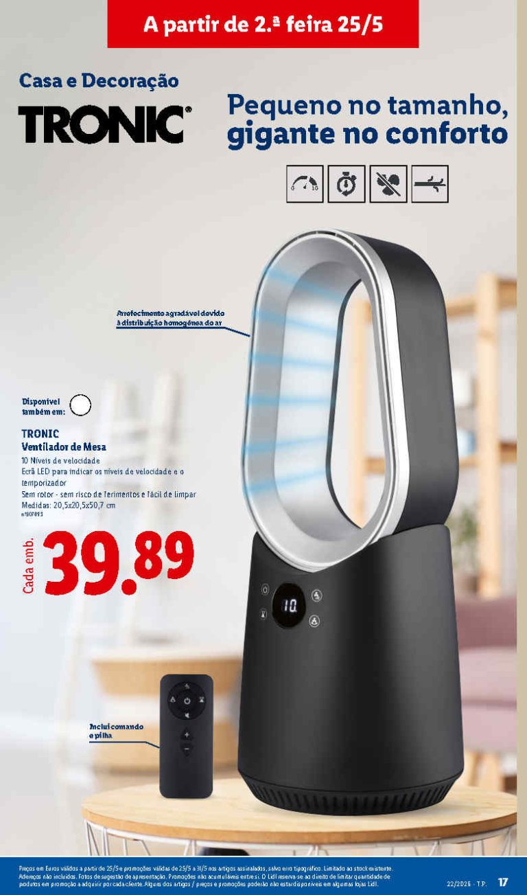 Folheto Lidl Conforto – Antevisão bazar Promoções 25 maio a 4 junho