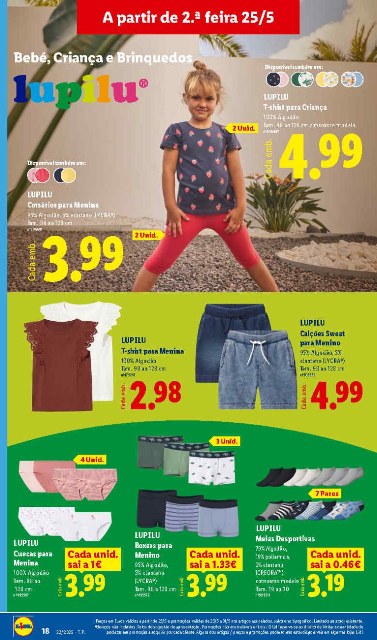 Folheto Lidl Moda – Antevisão bazar Promoções 25 a 31 de maio