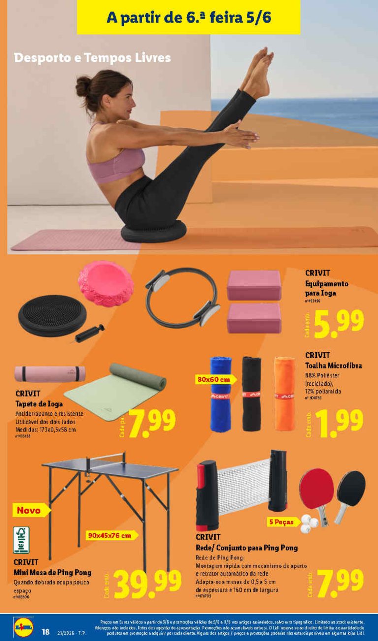 Folheto Lidl Desporto – Antevisão bazar Promoções 5 a 7 de junho
