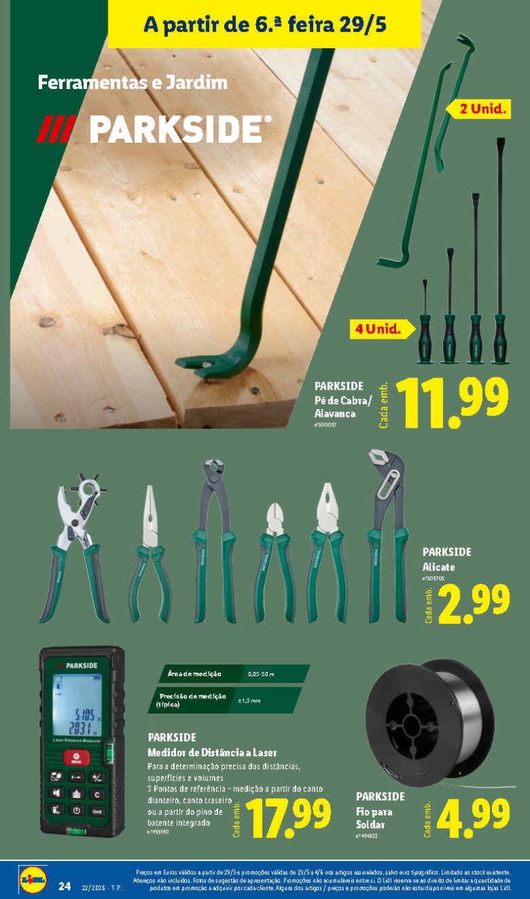 Folheto Lidl Ferramentas – Antevisão bazar Promoções 29 maio a 4 junho