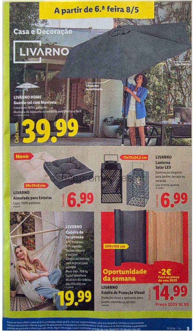 Folheto Lidl bazar: Antevisão Promoções a partir 8 de maio