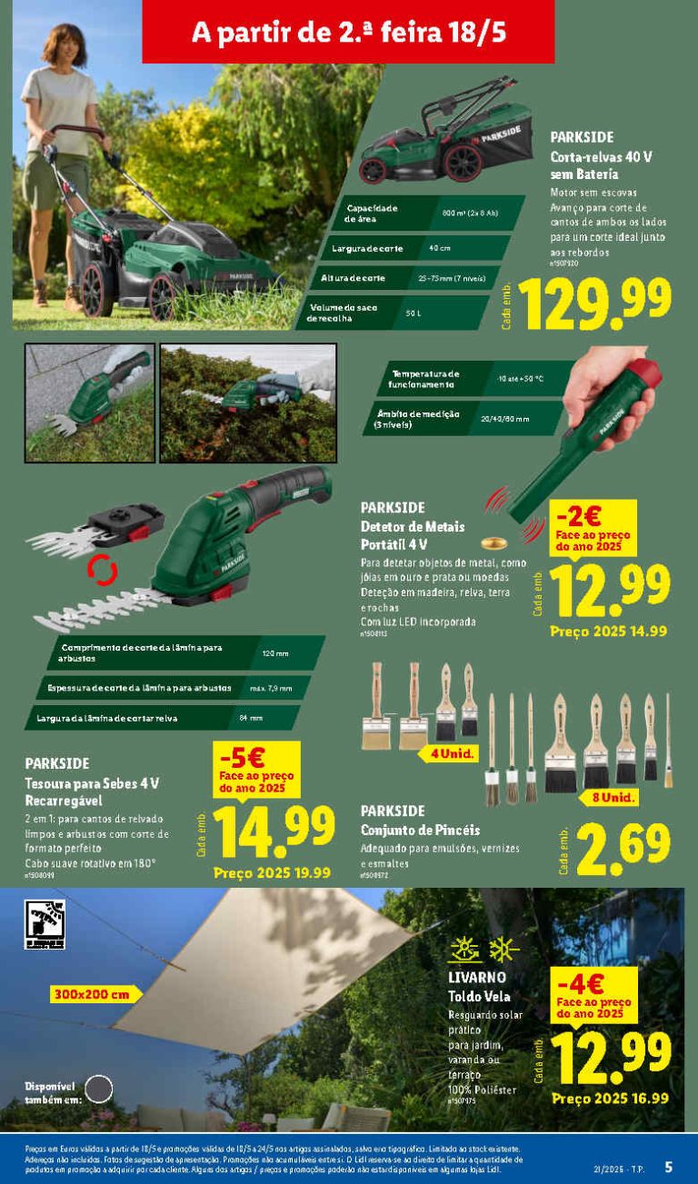 Folheto Lidl Jardim – Antevisão bazar Promoções 18 a 24 de maio