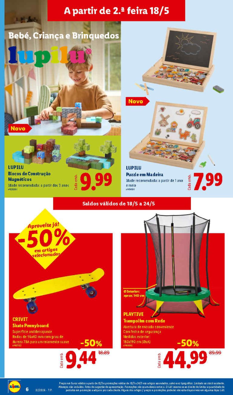 Folheto Lidl Diversão – Antevisão bazar Promoções 18 a 24 de maio