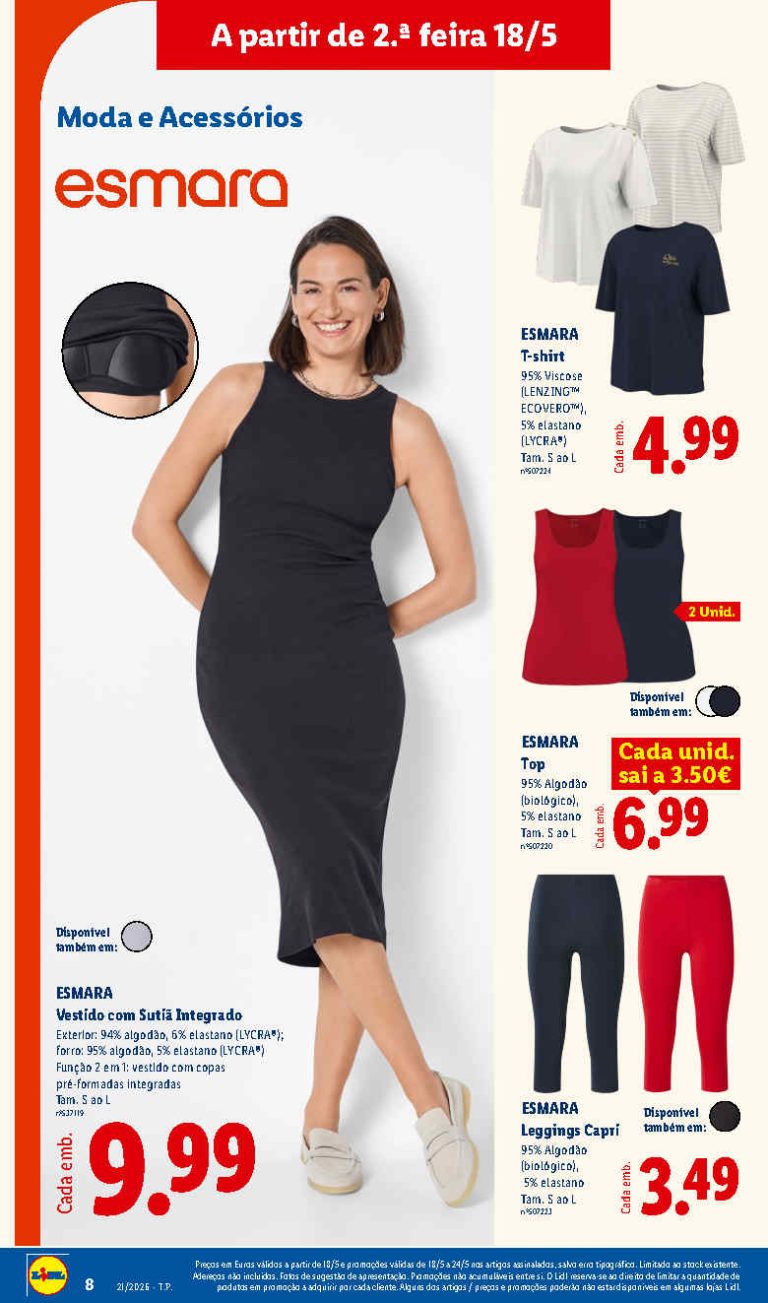 Folheto Lidl Esmara – Antevisão bazar Promoções 18 a 24 de maio