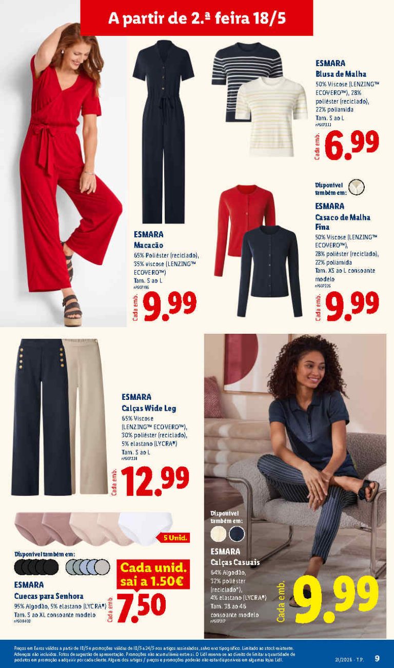 Folheto Lidl Moda – Antevisão bazar Promoções 18 a 28 de maio