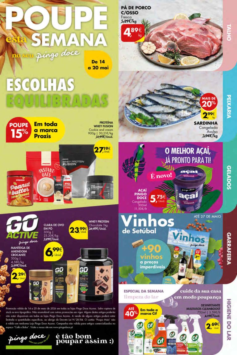 Folheto Pingo Doce Açores – Antevisão Promoções 14 a 20 de maio