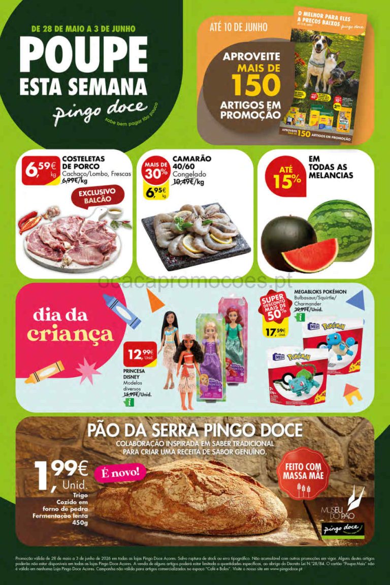 Folheto Pingo Doce Açores – Antevisão Promoções 28 maio a 3 junho