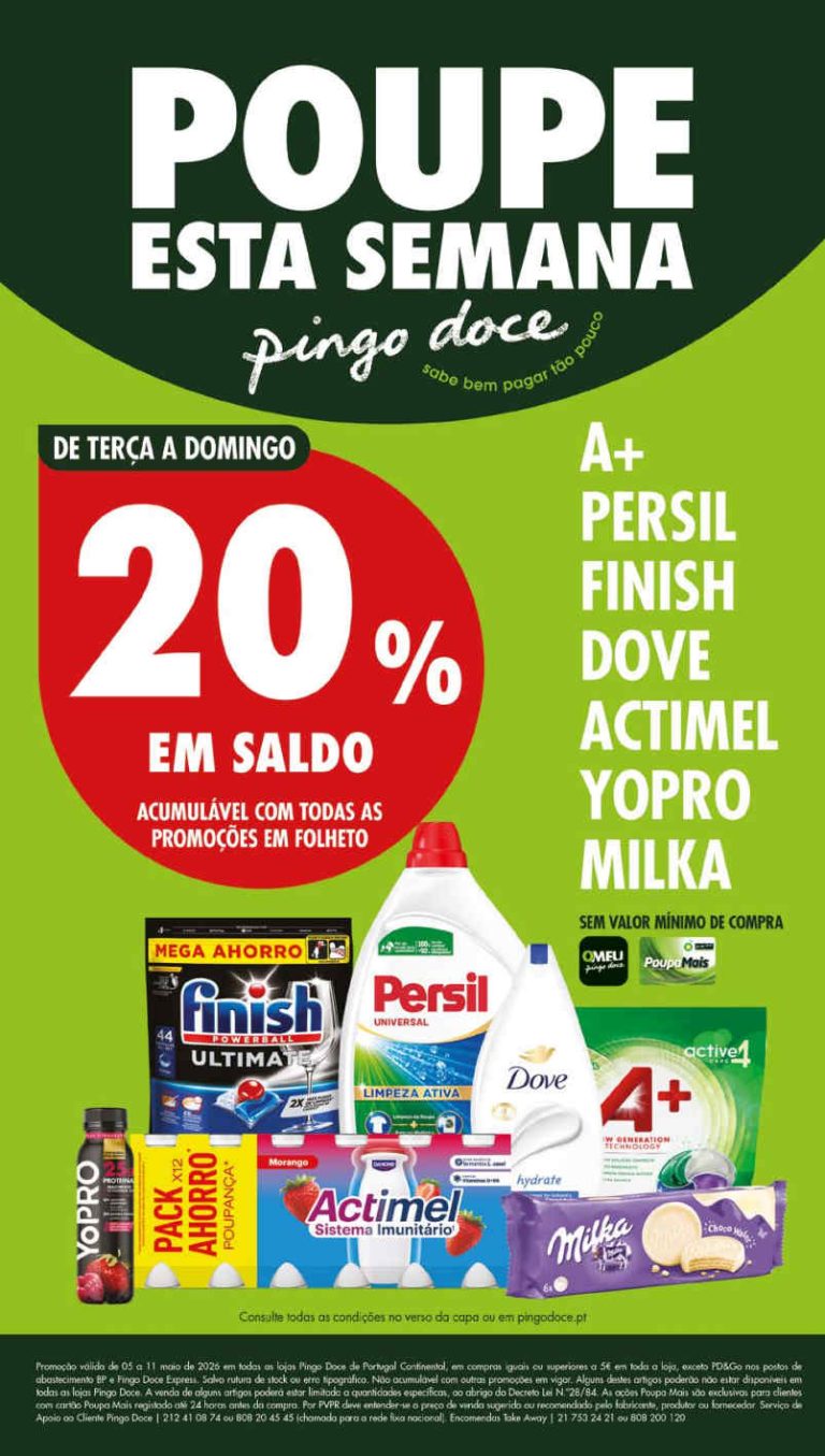 Antevisão Folheto Pingo Doce: Esta Semana Promoções 5 a 11 de maio
