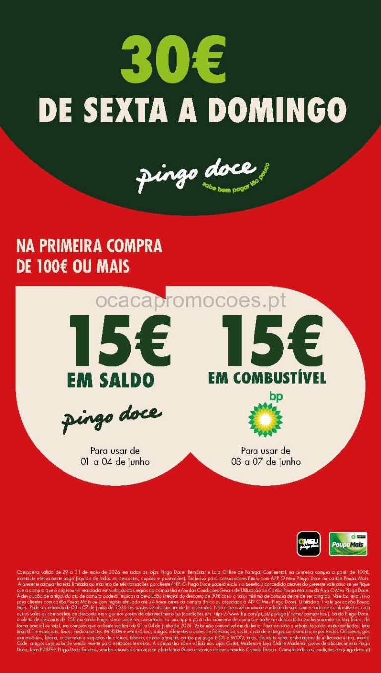 Folheto Pingo Doce Fim de Semana – Antevisão Promoções 29 maio a 1 junho