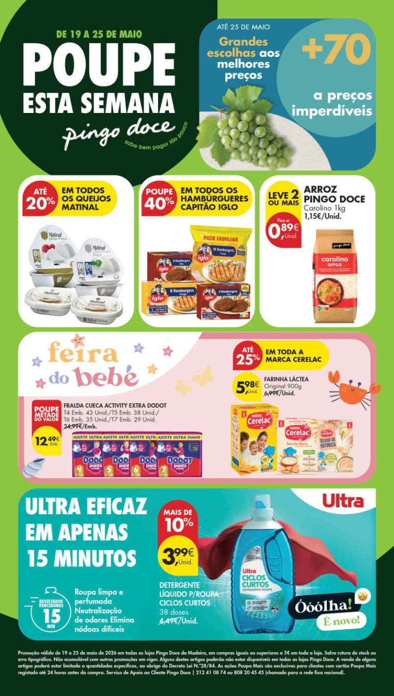 Folheto Pingo Doce Madeira – Antevisão Promoções 19 a 25 de maio