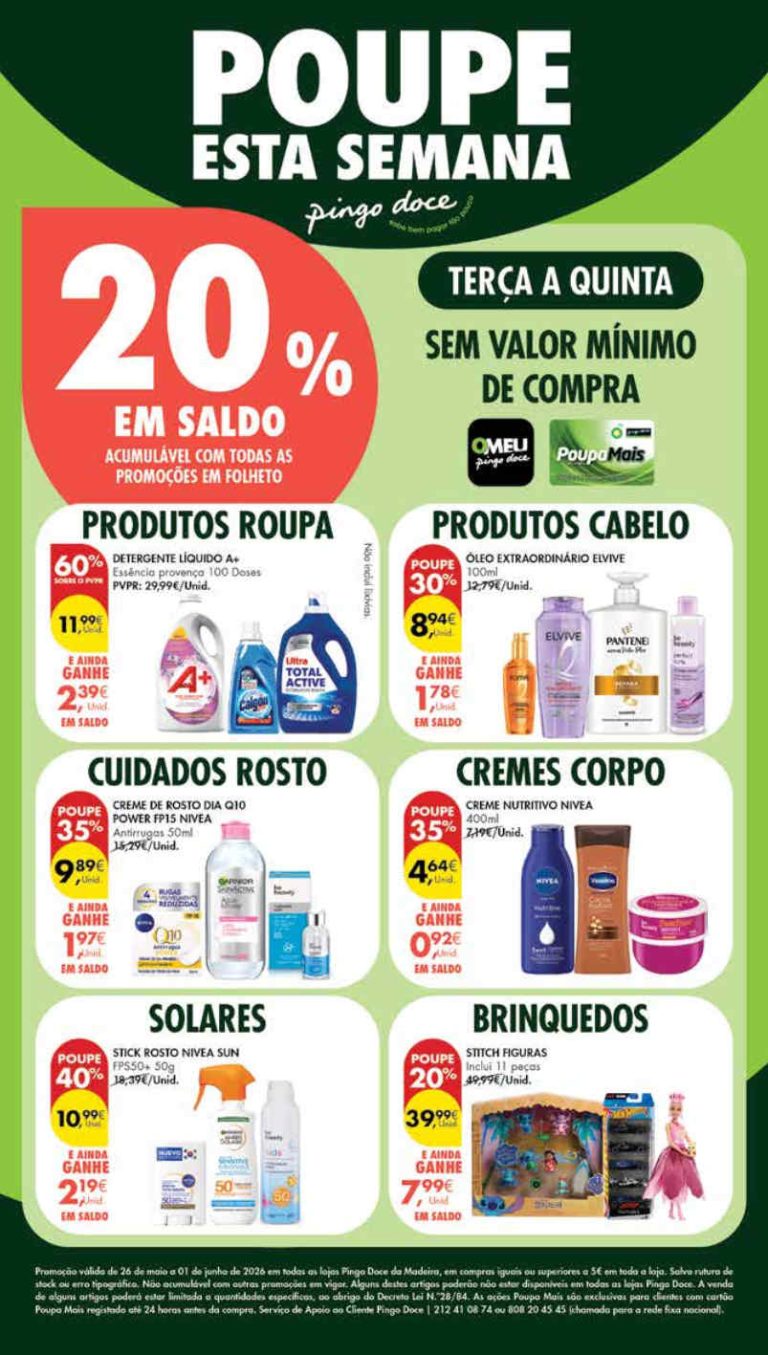 Folheto Pingo Doce Madeira – Antevisão Promoções 26 maio a 1 junho