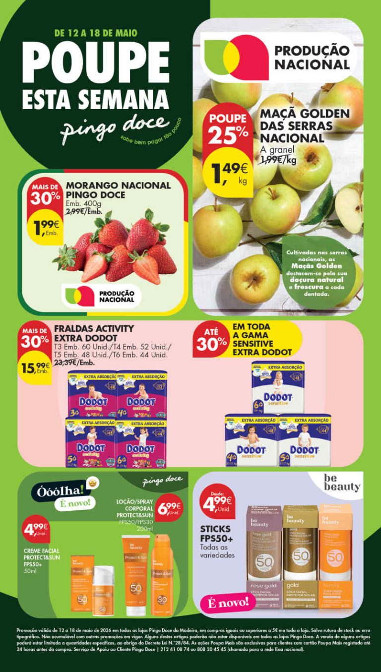 Folheto Pingo Doce Madeira – Antevisão Promoções 12 a 18 de maio