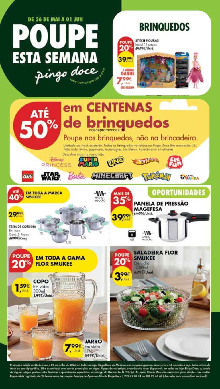 Folheto Pingo Doce bazar Madeira – Antevisão Promoções 26 maio a 1 junho