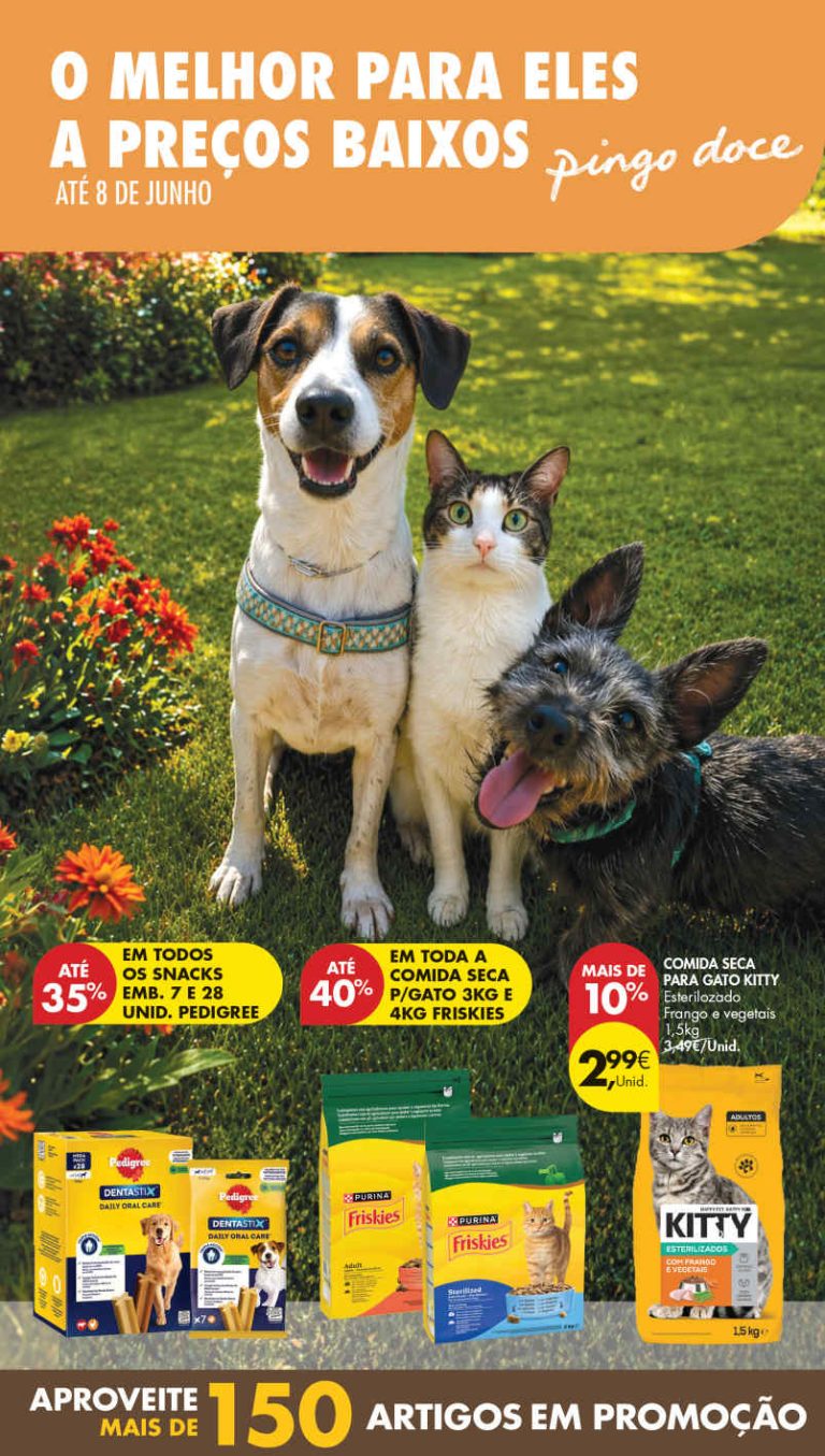 Folheto Pingo Doce Pets – Antevisão Promoções 26 maio a 8 junho