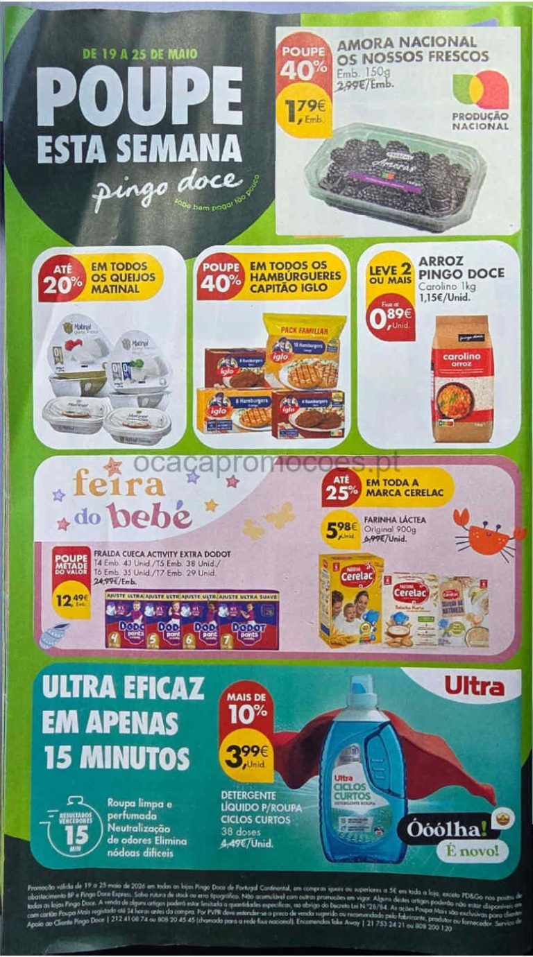 Folheto Pingo Doce – Antevisão Promoções 19 a 25 de maio