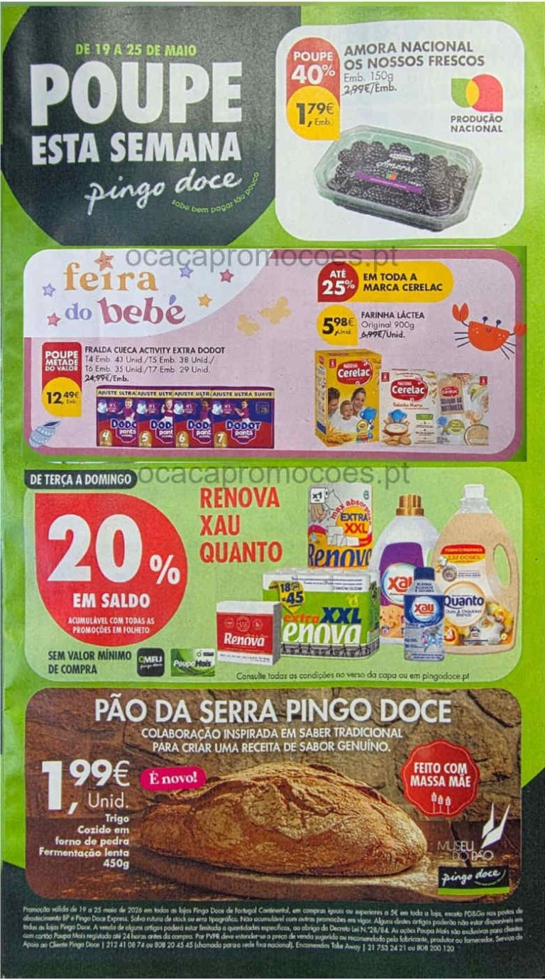 Folheto Pingo Doce lojas grandes – Antevisão Promoções 19 a 25 de maio