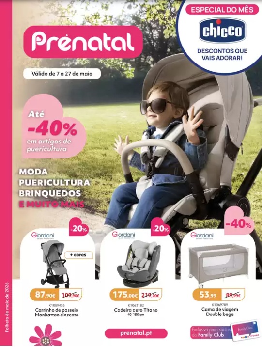 Folheto Prénatal – Antevisão Promoções 7 a 27 de maio
