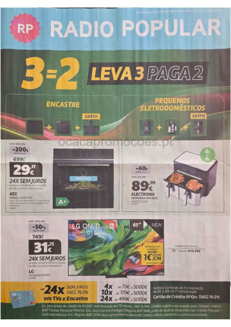 Folheto Rádio Popular – Antevisão Promoções 14 a 27 de maio